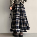 ミエルフリルカンカンチェックロングスカート