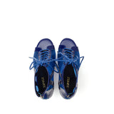 シースルーパテントコンビネーションオープントゥヒール(Navy)