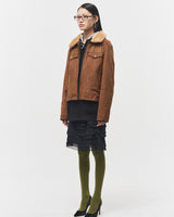 Bluesf searing suede short jacket