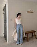Ins bootcut denim pants