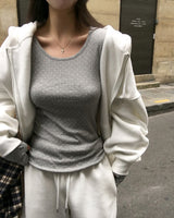 [BELLIDE MADE] Cookie, stripe finger hole T-shirt