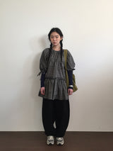 フォークシャーリングチェックミニワンピース (2color)