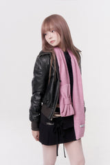 Mini ribbon muffler_pink