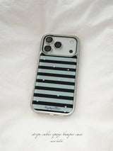 stripe epoxy bumper case [mint black]