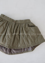 Quilting Padding Flare Miniskirt