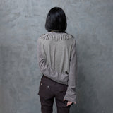 FRINGE STRIPE CARDIGAN: BEIGE