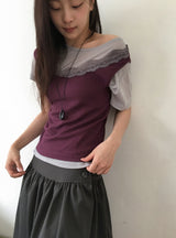 ロック レース レイヤード ノースリーブ