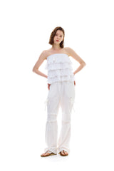 VIVA FRILL TOP SKIRT / WHITE