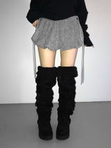 cable wool pumkin shorts(3 color) 