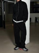 [SET UP가능] Velvet rivet training zip up(2color)