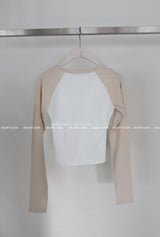 Rose Patch Color Raglan T-shirt