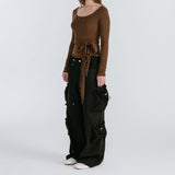 POCKET CARGO PANTS / BLACK