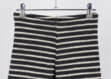 STRIPE BIKER KNIT SHORTS