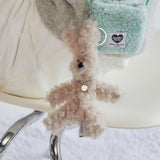 BOUCLE RABBIT KEYRING (BROWN)