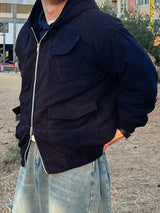 Corduroy Hood Padded Jacket