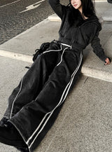Low Washing Unbalanced Sagging Pants