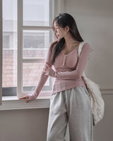 Sellot button wool knitwear