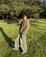 Lune Cable Half Zip-Up Hoodie Knit