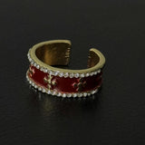 ASCLO Burgundy Cross Ring
