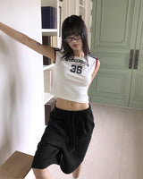 Weeknd Dot Number Track One-Off Shoulder T-shirt