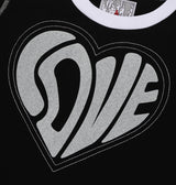 Heart cutting crop T-shirt (Black