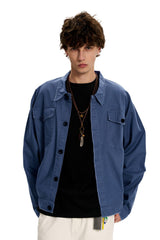 French Blue Shirt Jacket