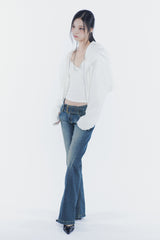 アンフーディーカーディガン ivory