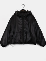 Linec Glossy Short Hooded Padded Jacket