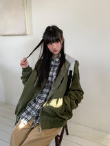 [unisex] ユーインビーツーウェイシャーリングフードフライトジャンパー