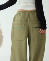 Zipper Pocket String Jogger & Wide Pants