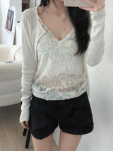 Pound lace cardigan (3 colors)