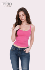 Hot pink wing sleeveless top
