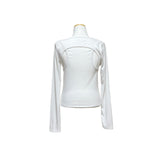 (3color) Back Curve Panel Stitch Crop Long Sleeve Tee