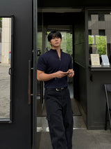 Sain zip-up short sleeve