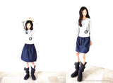 NYLON BALLOON SKIRT (NAVY)