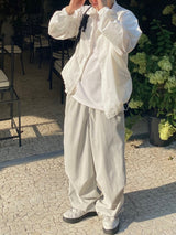 Offbeat Silver Ring Nylon Balloon Pants 2C