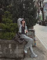 Resin flare fit banding pants