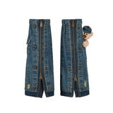 13DE MARZO Double-layer Denim Leg Warmers