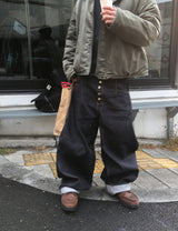 No.1537 V wide non-fade denim PT