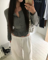 [MADE] Cloud, frill dot cardigan