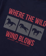 ホース ボックス クロップド Tシャツ - ネイビー