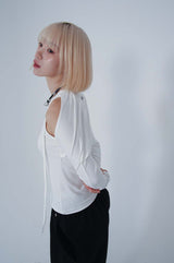 NECK STRAP TEE_IVORY