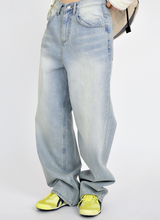 (UNISEX)soft denim pants