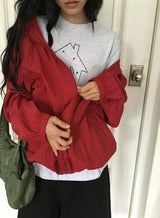 リツカ ドッグプリント ルーズフィット ショートスリーブ Tシャツ