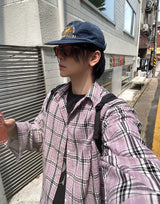 No.0830 B thin check SHIRT (3color)