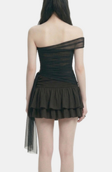 Seia Slim Sheer Shirring Top