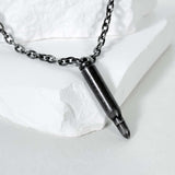 SS-OPEN SIGNATURE BULLET NECKLACE_large_dark silver