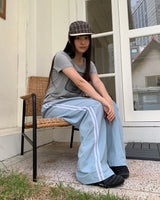 キティンナイロントラックバンディングワイドロングパンツ