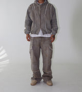 [UNISEX] Vintage Washing Cargo Wide Pants