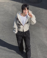 アディクションバックプリントフーディジップアップ
